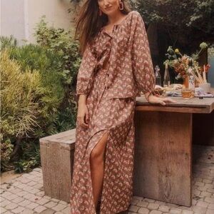 J. Crew Collection Blouse and Skirt Set Ratti Prism Floral